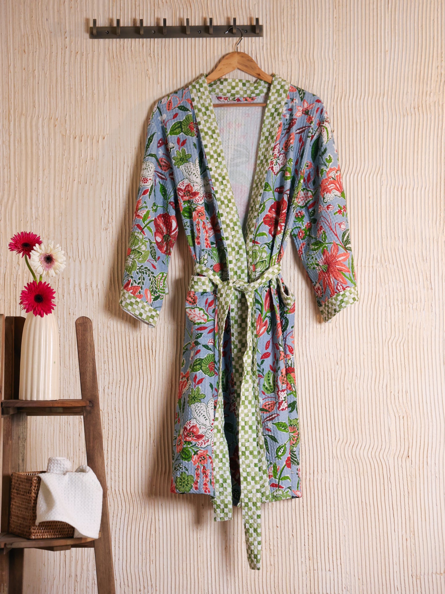 Country Side Flower Bath Robe