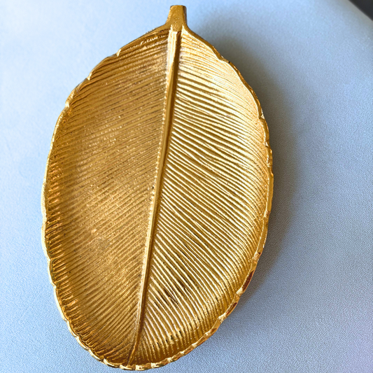 Gilded Leaf Décor Platter