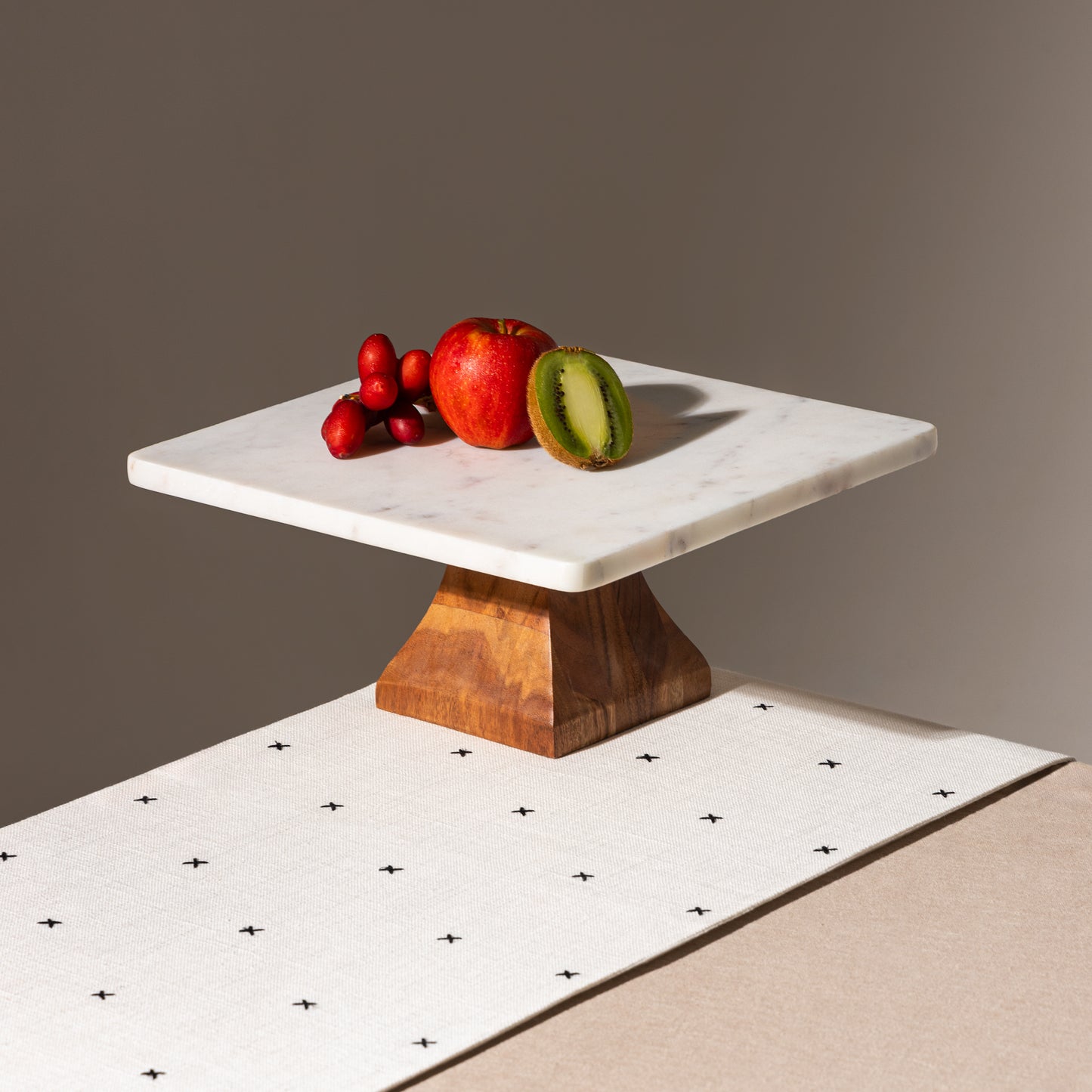 Marble Wooden Cake Stand