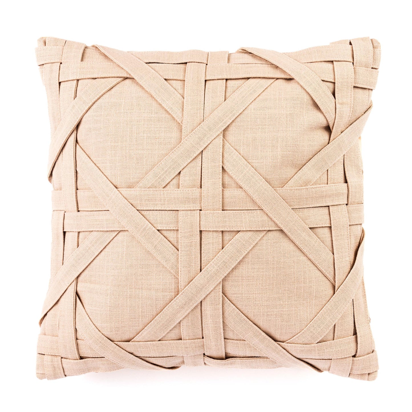 Madison Beige Cross Cushion Cover