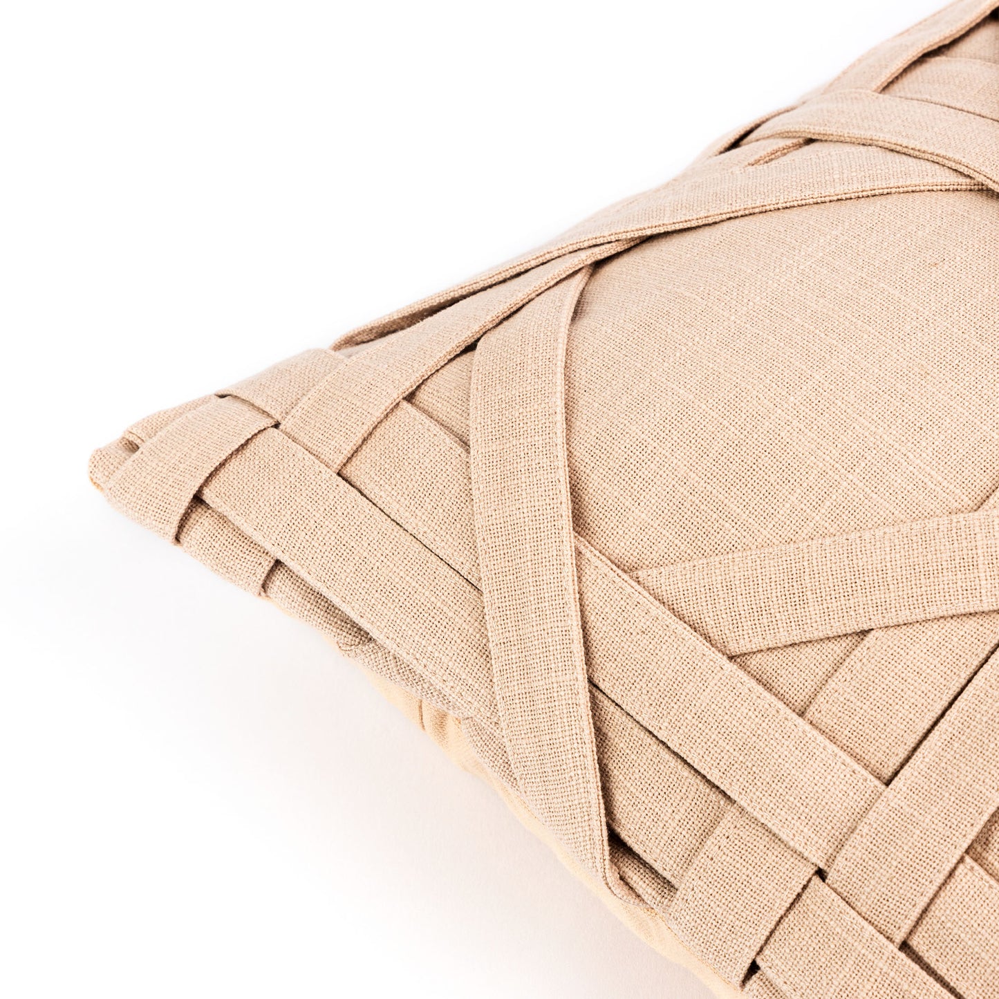 Madison Beige Cross Cushion Cover