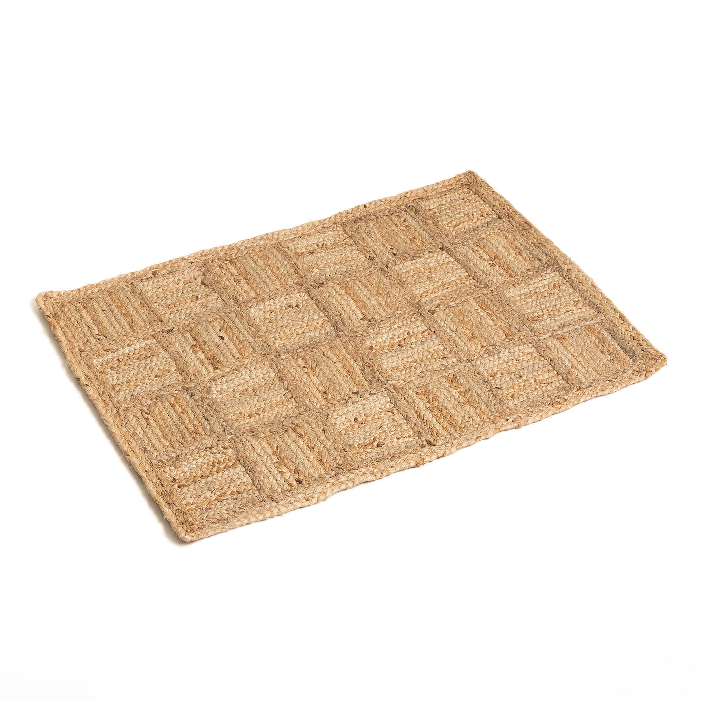 Natural Harmony Checkered Rug